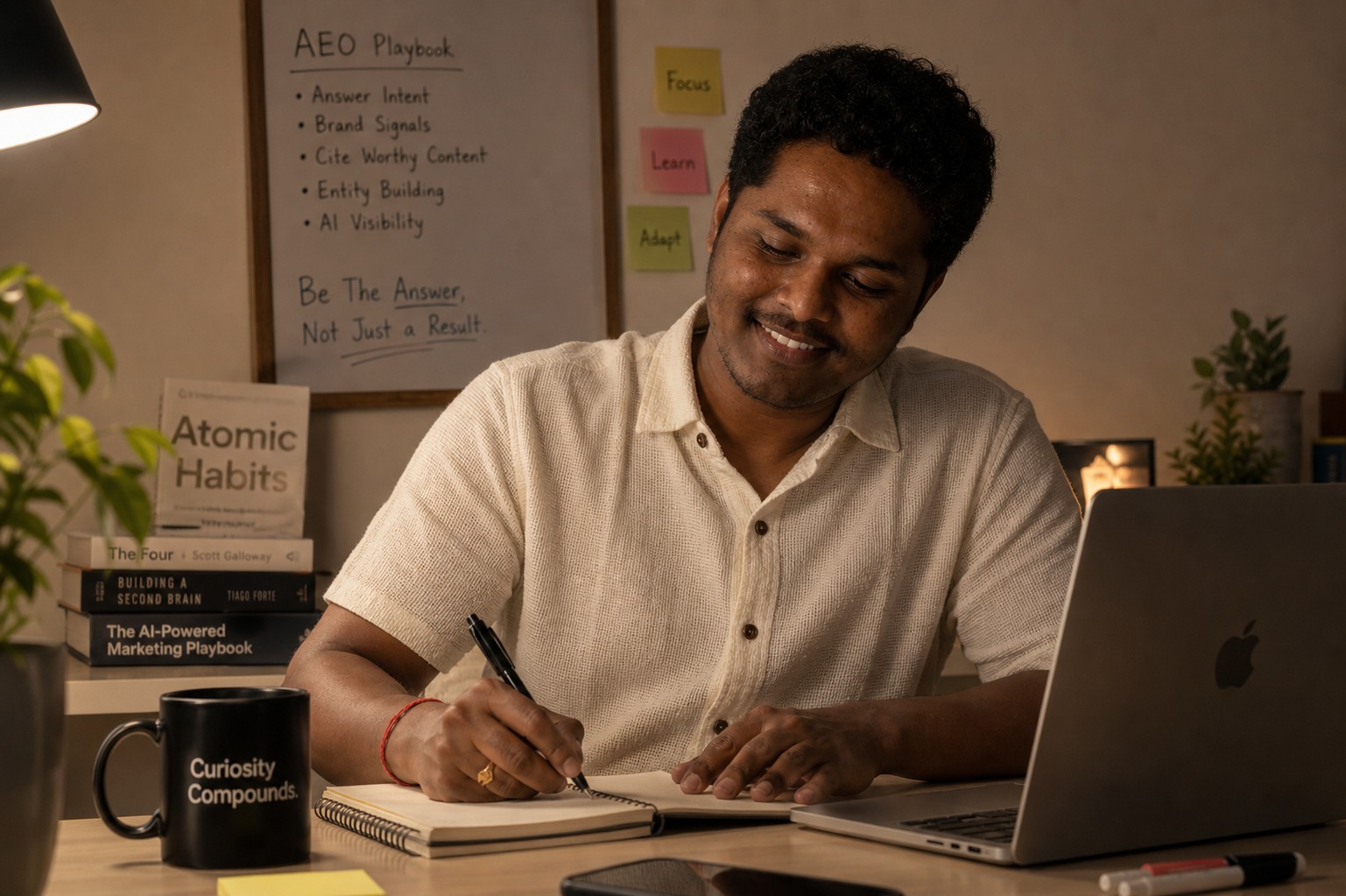 Rahul Singh, Founder and CEO of Samai Valley, working at his desk
